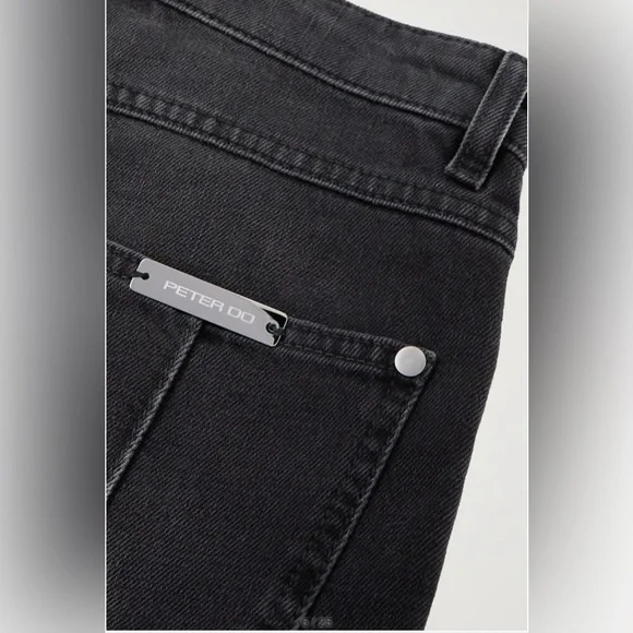 Peter Do Blue & Black Two Tone High Rise Straight Leg Jeans